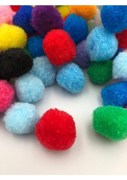 100 Adet Renkli Ponpon 2 cm fiyatları