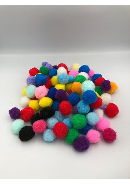 100 Adet Renkli Ponpon 2 cm modelleri