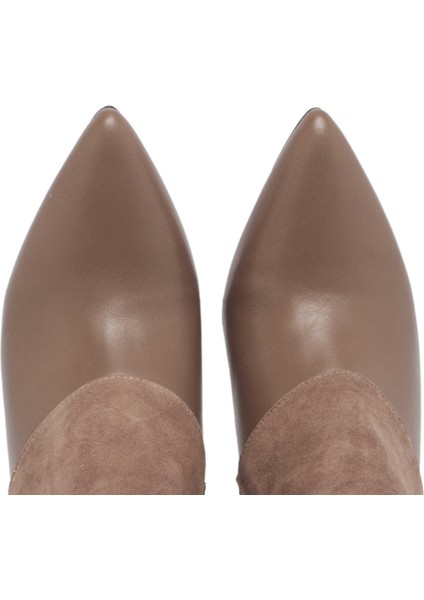 Vizon Hakiki Süet Deri Kadın Klasik Bot - K23K1BT67061-F50