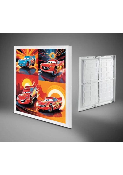 Şimşek Mcqueen Avize, 60X60 Çocuk Odası Avize, 60WATT, Estetik Kare, Yapay Zeka Tasarım Avize,galeri fiyatları