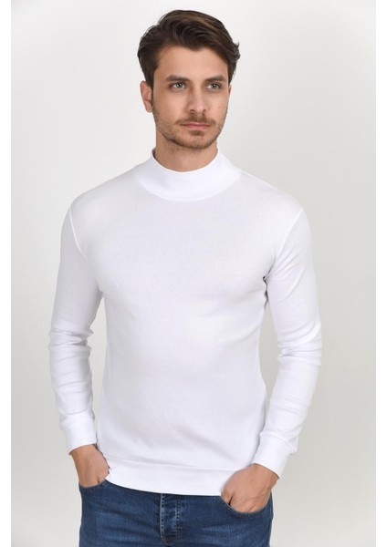 Süperlife Yarım Balıkcı Uzun Kollu Dar Kalıp Ince Erkek Sweatshirt Spr 2019K20 fiyatları