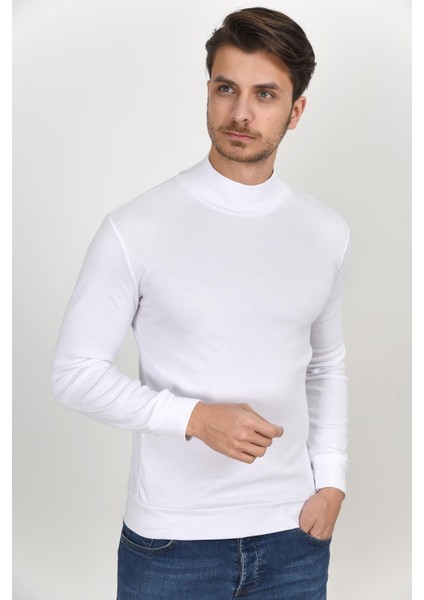 Süperlife Yarım Balıkcı Uzun Kollu Dar Kalıp Ince Erkek Sweatshirt Spr 2019K20 modelleri