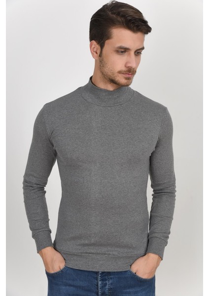 Süperlife Yarım Balıkcı Uzun Kollu Dar Kalıp Ince Erkek Sweatshirt Spr 2019K20 indirimleri