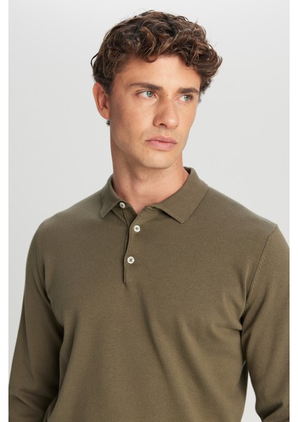 Pamuklu Standart Fit Normal Kesim Polo Yaka Triko Kazak fırsatları