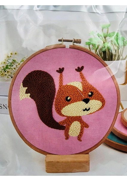 16X16 cm - Başlangıç Punch Seti ( Panç Seti ) Hayvan Desenli, Yeni Başlayanlar Için Deneme Seti