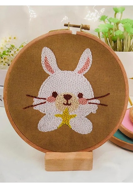 16X16 cm - Başlangıç Punch Seti ( Panç Seti ) Hayvan Desenli, Yeni Başlayanlar Için Deneme Seti