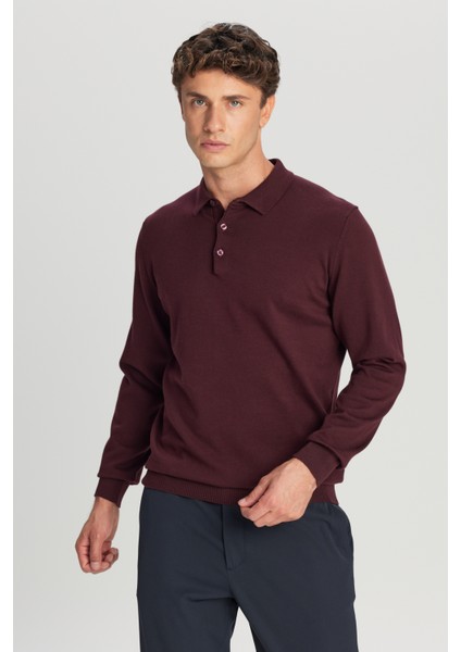 Pamuklu Standart Fit Normal Kesim Polo Yaka Triko Kazak modelleri