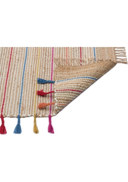 Juno Ech 05 Çok Renkli - El Dokuma Çift Taraflı Naturel Jüt Halı modelleri