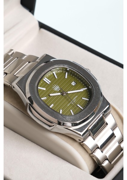 Nautilus Silver Haki Kol Saati