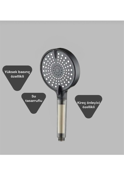 1 Adet Yedek Filtreli Su Tasarruflu Kireç Önleyici Özellikli Duş Başlığı fırsatları