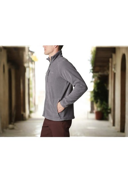 Erkek Fast Trek Yarım Fermuarlı Polar Üst - Antrasit modelleri