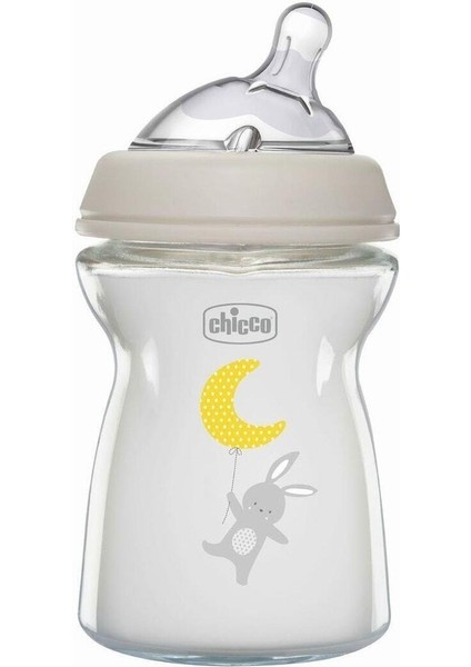 Doğal Hisli Cam Biberon 0 Ay 250 Ml, Şık ve Güvenli Kullanım Sağlar.