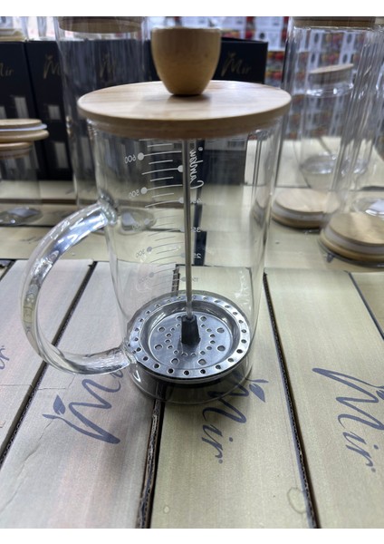 Cam French Press 700 ml – Ahşap Kapaklı Kahve ve Çay Demleme Potu modelleri