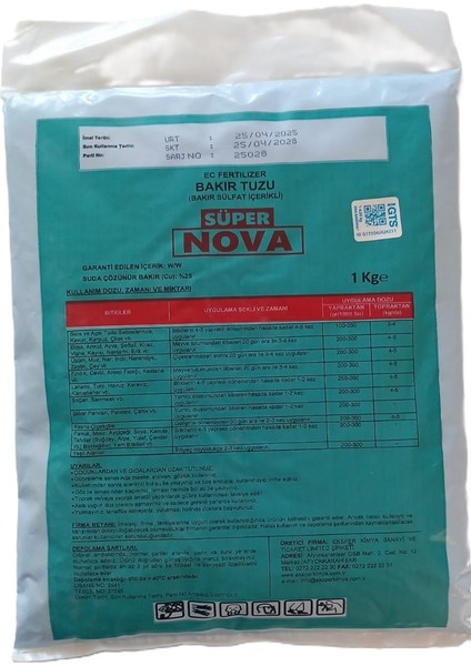 Bakır Sülfat -Göztaşı1 kg modelleri