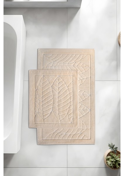 Banyo 2li Paspas Takımı Geo Bej 60X100