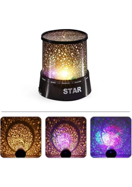 Yeni Moda Renkli Yıldızlar LED Gece Işığı
