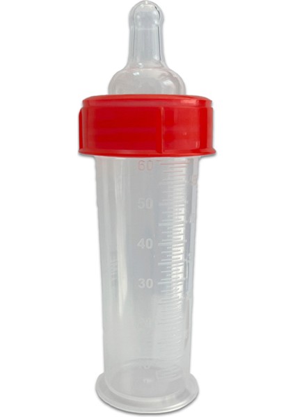 Kırmızı 60 ml Biberon ve Emzik Seti, Prematüre Dostu, Sağlıklı ve Güvenli Kullanım