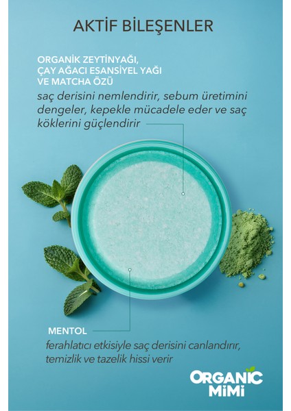 Katı Şampuan Matcha Mint, Yağlı Saçlar Için Hacim Veren ve Kepeğe Karşı Ferahlatıcı Şampuan, 50 G fiyatları