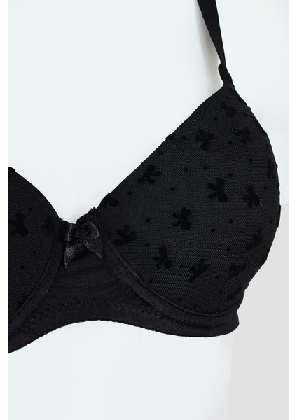 Siyah Bow Hafif Destekli Sütyen fiyatları