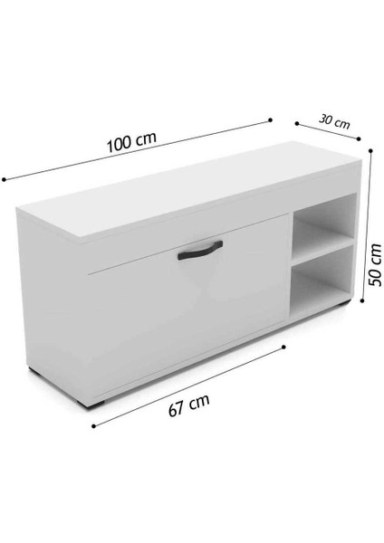 Falez Ahşap Ayakkabılık, Çok Amaçlı Dolap Beyaz fırsatları