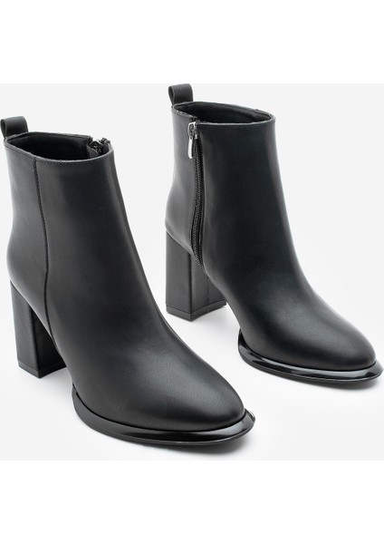 Kadın Dikiş Detaylı Kalın Topuklu Bot Kanis Siyah indirimleri
