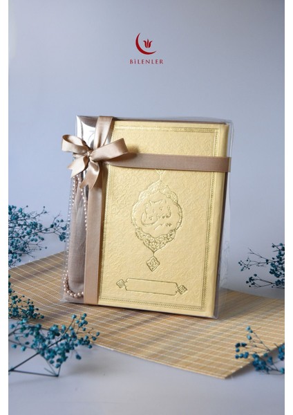 Termo Deri Yasin Kitabı Eşarp ve Inci Tesbih Mevlüt Seti 1 Adet modelleri