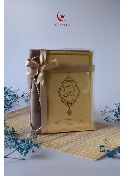 Termo Deri Yasin Kitabı Eşarp ve Inci Tesbih Mevlüt Seti 1 Adet fırsatları