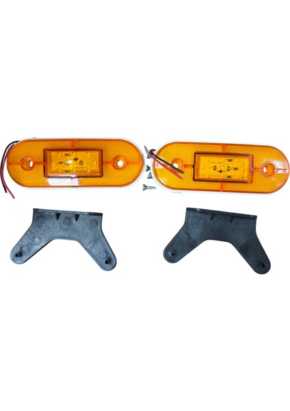 Kasa Lambası 9 LED 12V Sarı Braketli 2 Adet Fiyatı
