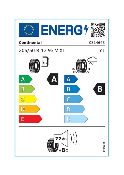 205/50R17 93V Xl Continental Ecocontact6 - 2024 Yaz fırsatları