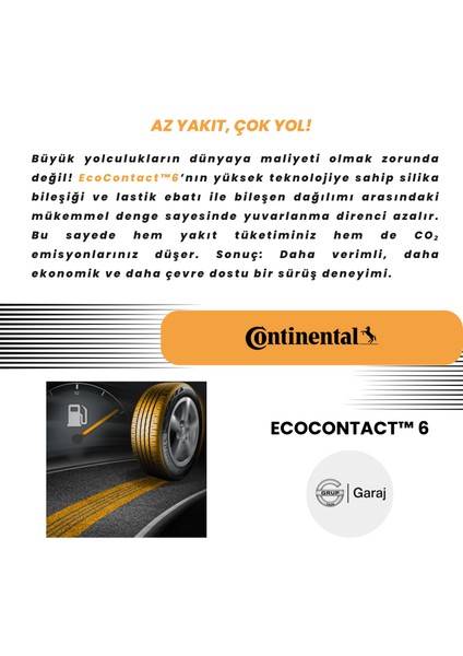 205/50R17 93V Xl Continental Ecocontact6 - 2024 Yaz