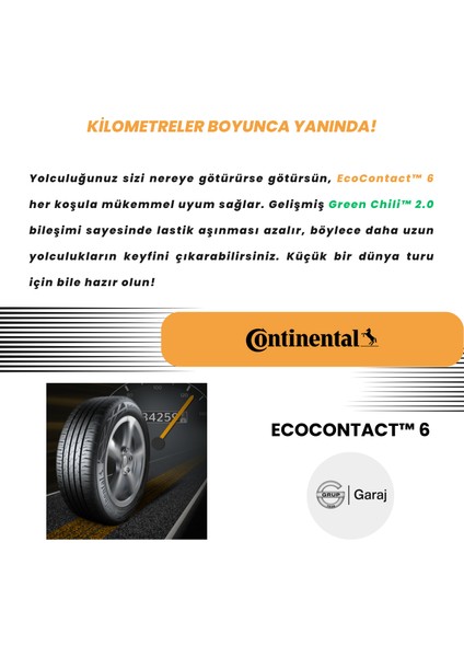 205/50R17 93V Xl Continental Ecocontact6 - 2024 Yaz