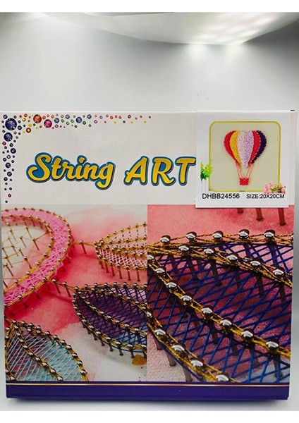 20X20 cm Filografi Başlangıç Seti, Çivi Çakma ve Renkli Filografi Seti, Çocuklar Için, Unisex