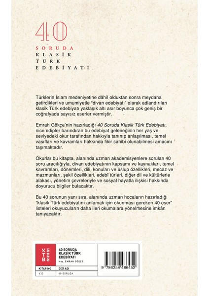 40 Soruda Klasik Türk Edebiyatı - Emrah Gökçe fiyatları