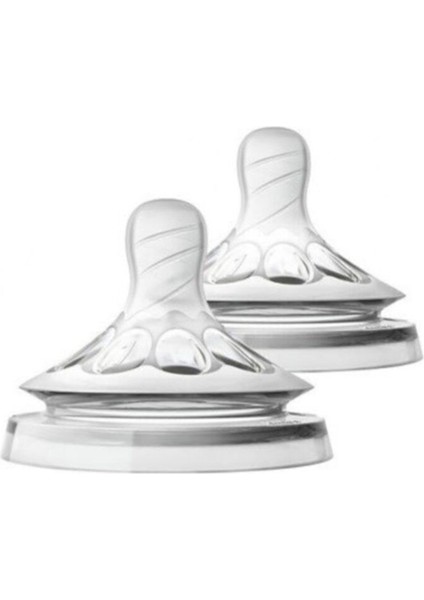 Şeffaf 3m+ Biberon Emziği 2'li, Güvenli ve Konforlu Kullanım Sağlar