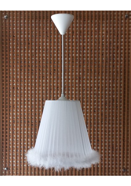 Beyaz Organze Avize M-0075 Yatak Odası Çocuk Odası Genç ve Bebek Odası Avize Aydınlatma Sarkıt