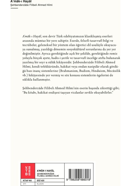 A’mak-ı Hayal - Şehbenderzade Filibeli Ahmed Hilmi fiyatları