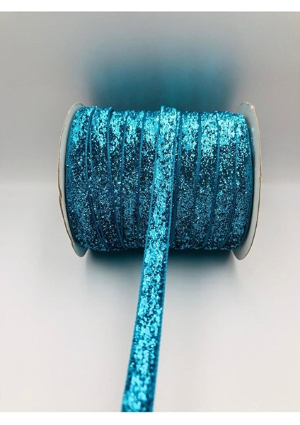 5 Metre Simli Kadife Kurdele 1 cm Simli Kadife Şerit - Yılbaşı Süsü Hediye Paketi Süsleme Kurdele fırsatları