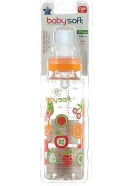 Bebek Cam Biberon 250 Ml, Renkli ve Hafif, Güvenli ve Sağlıklı Kullanım
