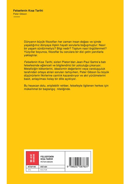 Felsefenin Kısa Tarihi - Peter Gibson fiyatları