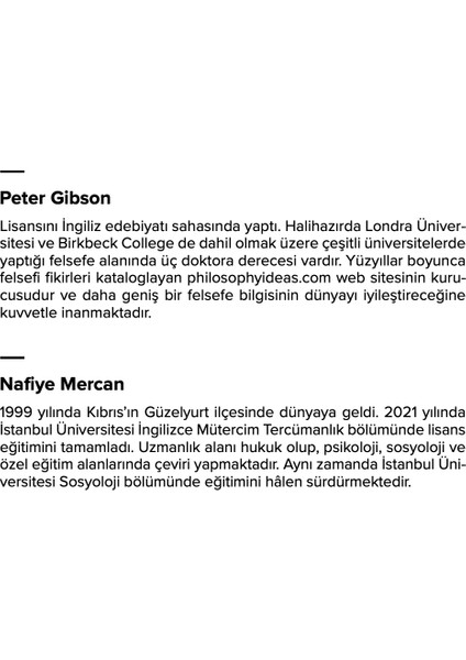 Felsefenin Kısa Tarihi - Peter Gibson modelleri