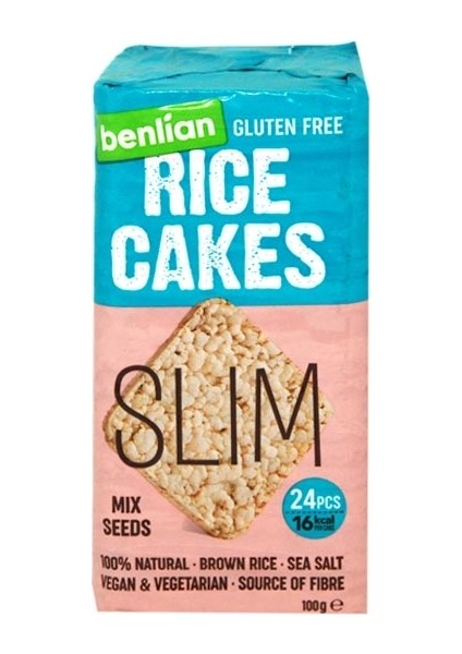 Rice Cakes Slim Mix & Seeds Gluten Free (100 G)