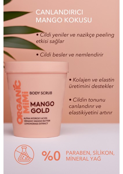 Vücut Peelingi Mango Gold Doğal Nemlendirici Besleyici Vegan Vücut Peeling Çilek Bacak, 250 G modelleri