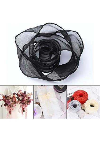 Fırfırlı Tül Organze Kurdele 2 mt (7cm x 2mt), Çiçek Malzemesi, Gelin Buketi, Bohça Misinalı Fırfır modelleri