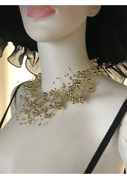 120 cm Gold Misinalı Şerit Inci Saçak Inci Boncuk Şerit Çiçek Süsleme Dekorasyon Boncuğu fiyatları