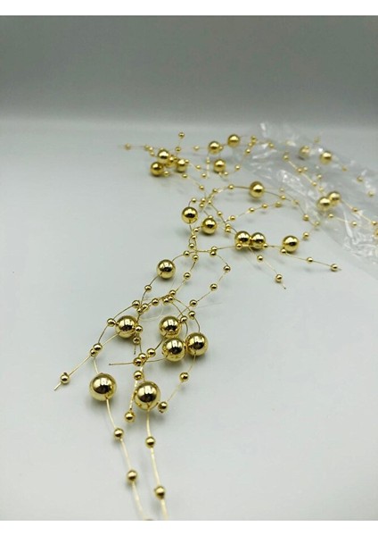 120 cm Gold Misinalı Şerit Inci Saçak Inci Boncuk Şerit Çiçek Süsleme Dekorasyon Boncuğu modelleri