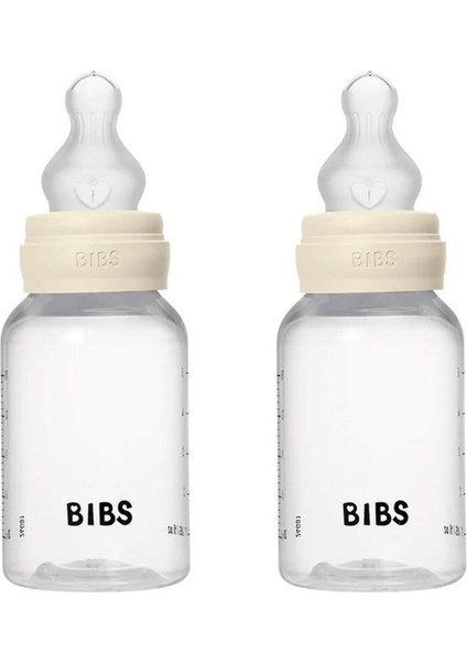 Ikili Silikon Biberon Seti, Ekru, 150ML, Bebekler Için Güvenli ve Konforlu Kullanım