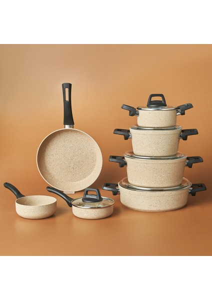 Biogranit Vincent 12 Parça 26 cm Granit Kaplama Derin Tencere Seti