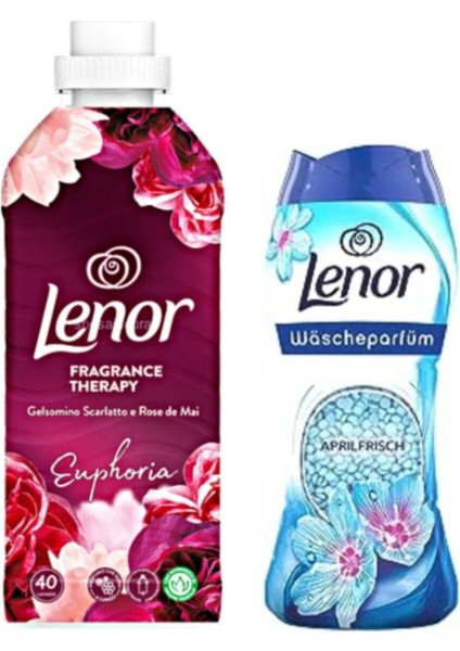 Gelsomino Scarlatto Çamaşır Yumuşatıcısı 40 Yıkama + Lenor Granül Parfüm Aprilfresh