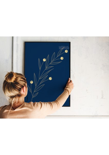 Çerçevesiz Poster Sarı Tohumlu Bitki Temalı Dijital Baskı Poster, Ev,ofis, Salon Dekorasyon