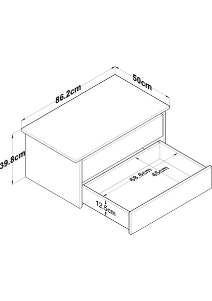 BA139 Gardırop Çekmece Modülü Tamamlayıcı Dolap Içi Çekmece Ünitesi Beyaz fiyatları